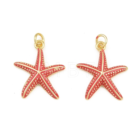 Brass Enamel Pendants KK-CBACBC6-05G-02-1