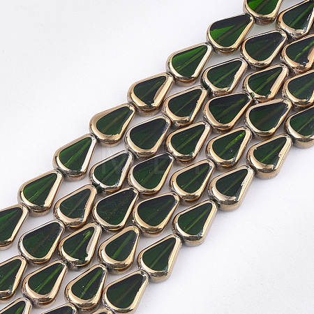 Electroplate Glass Beads Strands EGLA-S188-07B-1