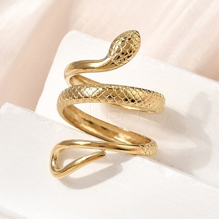 304 Stainless Steel Cuff Open Rings STAS-H259-02G-1