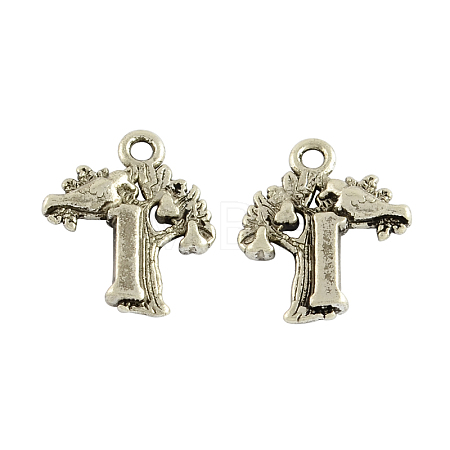 Tibetan Style Alloy Pendants TIBEP-GC140-AS-NR-1