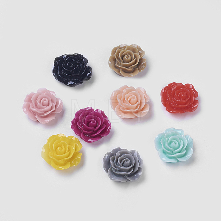 Opaque Resin Cabochons RESI-I011-M-1