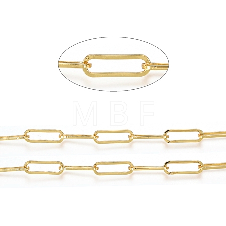 Soldered Brass Paperclip Chains CHC-D025-01G-01-1