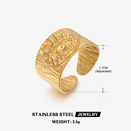 304 Stainless Steel Cuff Open Rings for Women WG241C9-02-1
