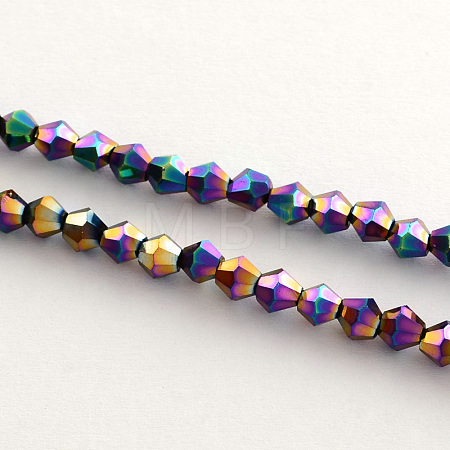 Electroplate Glass Bead Strands EGLA-R094-3mm-02-1