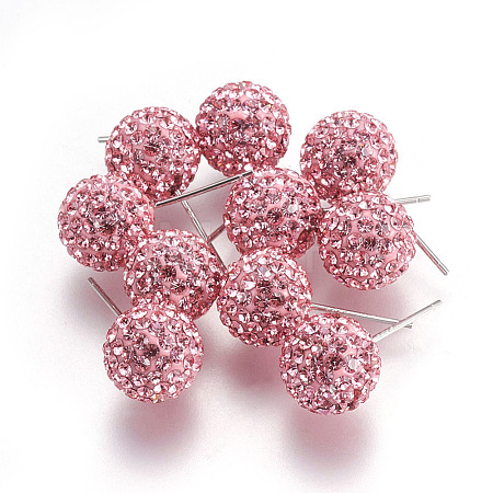 925 Sterling Silver Austrian Crystal Rhinestone Ear Stud Q286G111-1