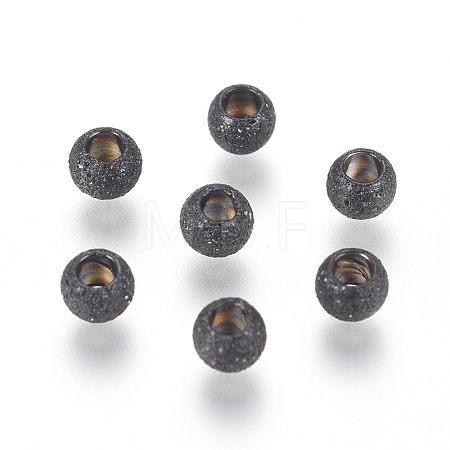 304 Stainless Steel Textured Spacer Beads Ion Plating(IP) STAS-P108-04B-A-1