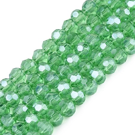 Electroplate Transparent Glass Beads Strands LS-EGLA-A035-T3mm-A21-1