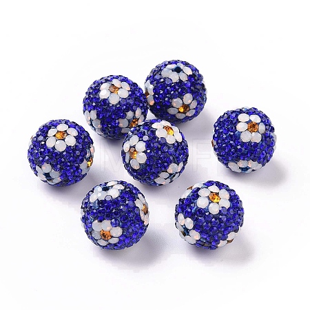 Polymer Clay Rhinestone Beads RB-L029-03D-1