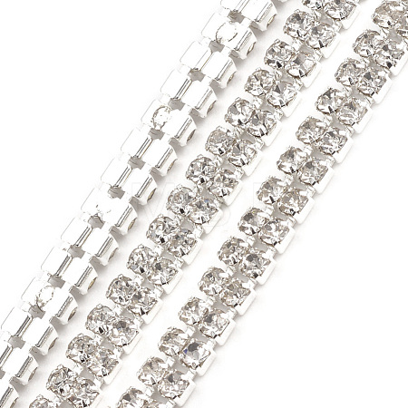 Brass Rhinestone Strass Chains CHC-T006-03-1