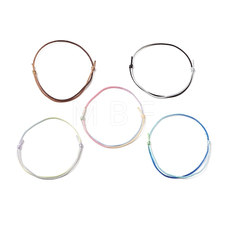 Dyed Gradient Color Adjustable Nylon Thread Cord Braided Bracelet Making AJEW-JB01161-1