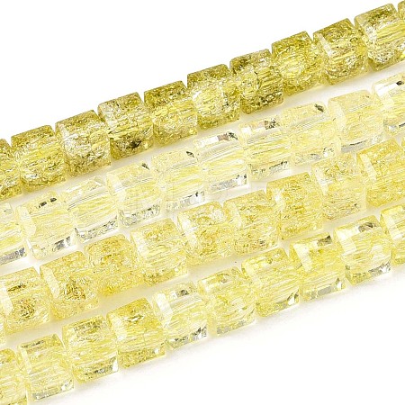 Crackle Transparent Glass Beads Strands GLAA-N062-6mm-05-1