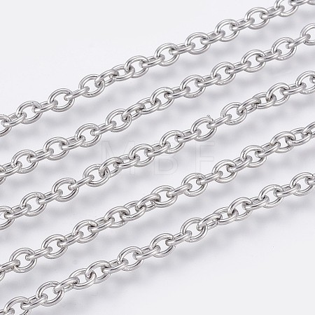 Tarnish Resistant 304 Stainless Steel Cable Chains CHS-F006-02D-P-1