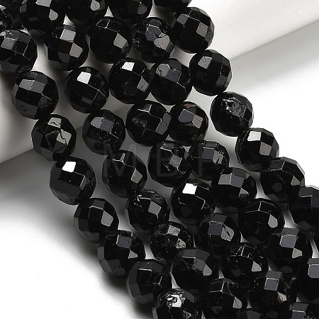 Natural Black Tourmaline Beads Strands G-H329-E02-10mm-1