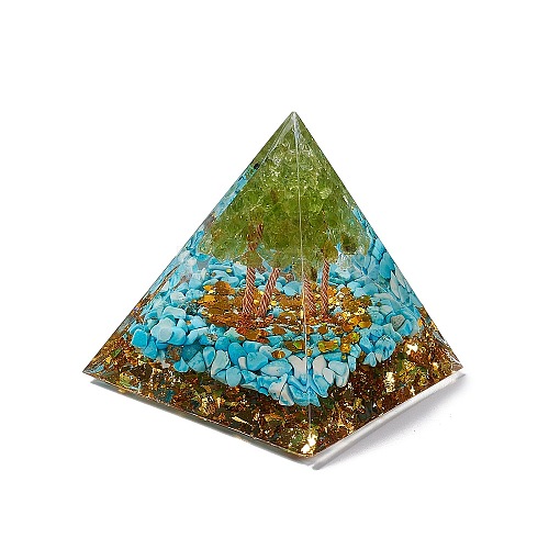 Orgonite Pyramid Resin Display Decorations DJEW-I017-01C-1