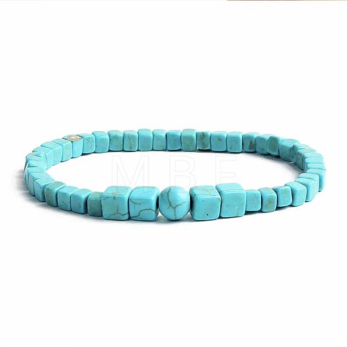 Turquoise Bracelet with Elastic Rope Bracelet DZ7554-16-1