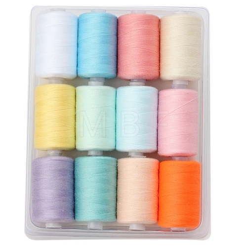 12 Colors Polyester Sewing Thread PW-WGD975A-09-1