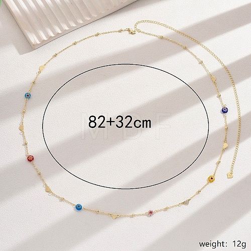 Elegant Summer Iron Rhinestone Evil Eye Waist Chains WG1474-1-1