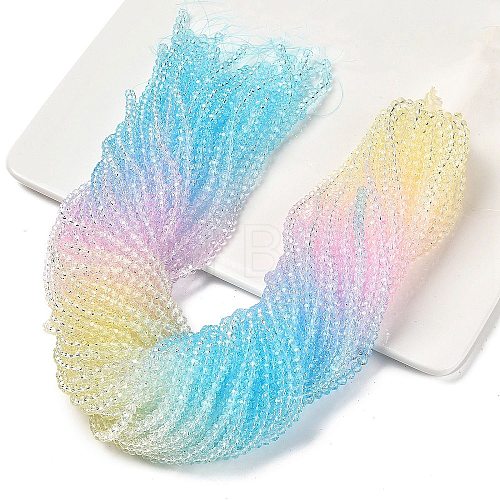 Transparent Painted Glass Beads Strands DGLA-A034-T3mm-A21-1