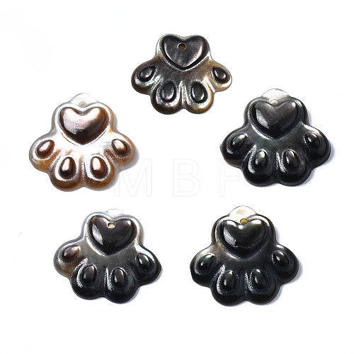 Natural Black Lip Shell Charms SSHEL-S258-98C-1