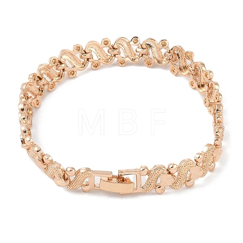 Brass Link Chain Bracelets for Women Men BJEW-P324-01I-KCG-1