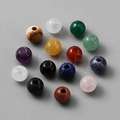 Natural & Synthetic Mixed Gemstone Beads G-WH0030-03B-1
