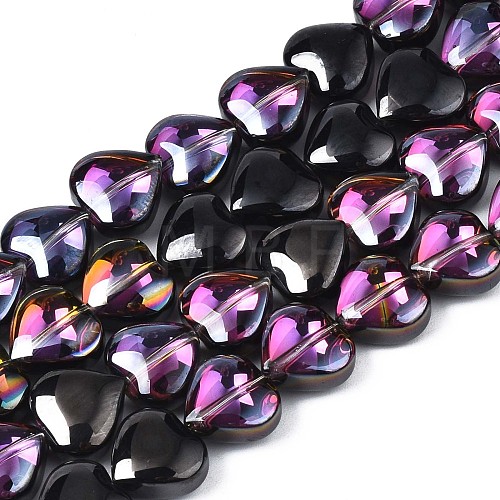 Electroplate Glass Beads Strands X-EGLA-S188-14-C01-1