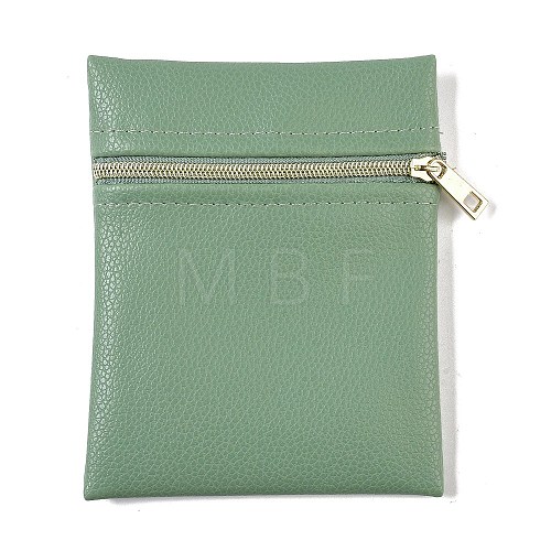 Imitation Leather Jewelry Storage Zipper Bags ABAG-G016-01C-06-1