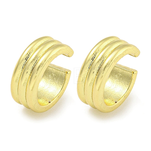 Brass Cuff Earrings EJEW-C104-075G-1