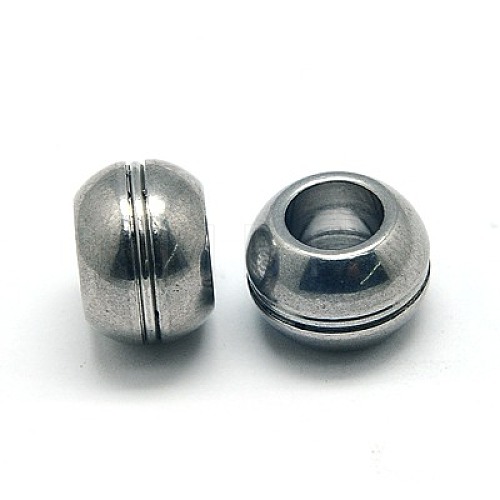 Tarnish Resistant 201 Stainless Steel Beads STAS-E036-16-1