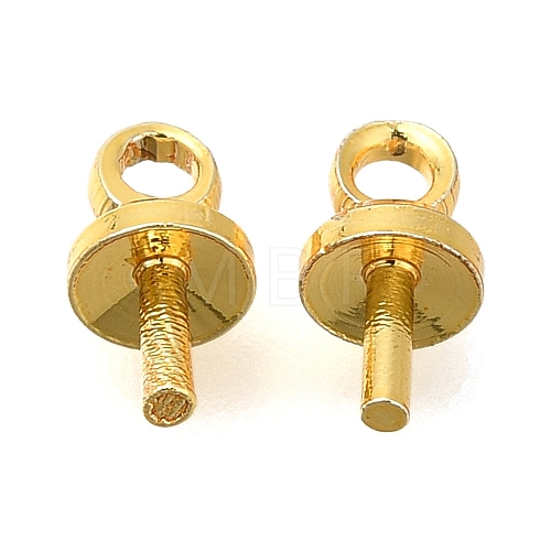 Brass Cup Pearl Peg Bails Pin Pendants KK-H506-10B-LG-1