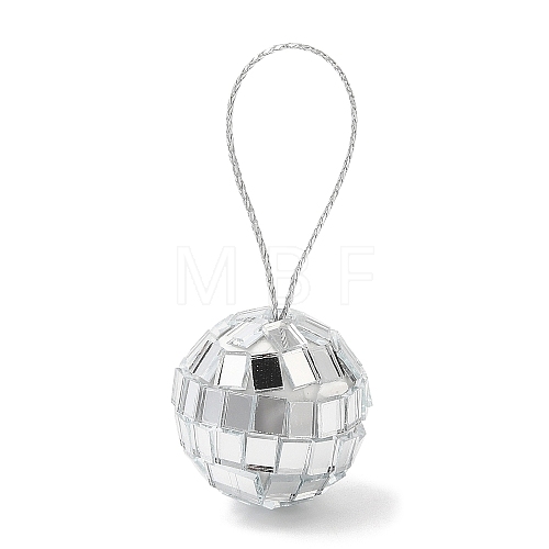 Plastic Disco Ball Pendant Decoration XMAS-PW0002-01A-1