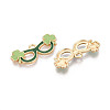 Saint Patrick's Day Alloy Enamel Pendants ENAM-T024-44A-G-2