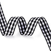 Single Face Plaid Polyester Satin Ribbon SRIB-T009-10B-1