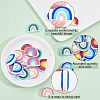 20Pcs 5 Colors Silicone Beads SIL-CA0001-09-5