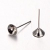 Rack Plating Iron Ear Studs Findings IFIN-M029-04-NR-2