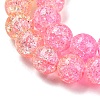 Spray Painted Crackle Glass Beads Strands DGLA-C002-6mm-01-4
