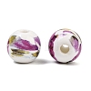 Floral Printed Porcelain Beads PORC-Q199-10mm-09-3