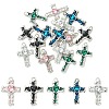 15Pcs 5 Colors Alloy Enamel with Rhinestone Pendants FIND-CJ0005-93-1