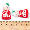 Christmas Decorations Theme Opaque Resin Decoden Cabochons RESI-Z026-01R-3