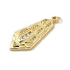 Brass Micro Pave Cubic Zirconia Pendants KK-U047-07G-04-2