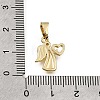 Brass Micro Pave Clear Cubic Zirconia Charms CU-L001-14G-05-3
