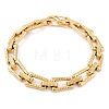 304 Stainless Steel Trapezoid Link Chain Bracelets for Women Men BJEW-F488-46G-4