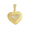 Brass Micro Pave Cubic Zirconia Pendants KK-N254-131G-1