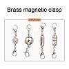 8Set 4 Style Brass Magnetic Clasps Converter KK-YW0001-37-2