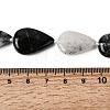 Natural Tourmalinated Quartz/Black Rutilated Quartz Beads Strands G-D365-A02-5