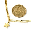 Brass Pendant Necklaces with Curb & Paperclip Chains NJEW-JN04608-03-3