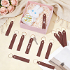 30Pcs Rectangle PU Leather Keychains HJEW-PH0002-11-4