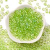 Baking Paint Transparent Colours Glass Round Beads SEED-L011-13A-14-2