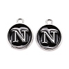 Platinum Plated Alloy Charms LS-ENAM-S118-02N-P-1