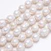 Natural Baroque Pearl Keshi Pearl Beads Strands PEAR-N010-01-2
